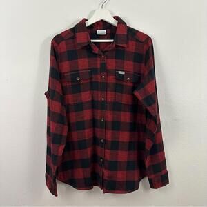 Columbia Women’s Buffalo Plaid Button Down Long Sleeve Shirt Size L
